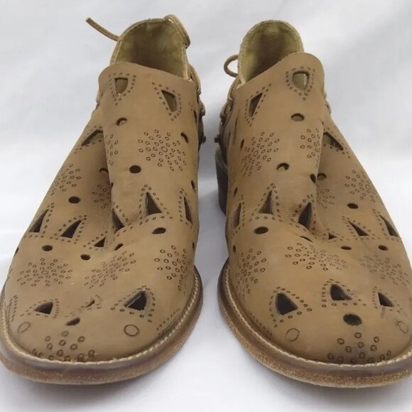 MUSSE & CLOUD COOLWAY ANISSE CUTOUT COWBOY BOOTS - SZ 9 - PRE-OWNED - Picture 4 of 6